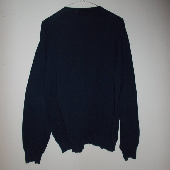 Navy blue Izod Men's cotton sweater in L - Picture 2 of 3